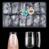 UNA GELLA: caja de extensiones de uñas cuadradas cortas para manicura en casa