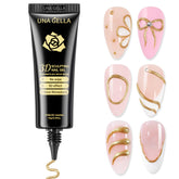 UNA GELLA gel 3D metálico bronce-oro para uñas, crea efectos 3D duraderos