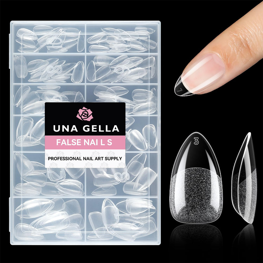 UNA GELLA puntas de almendra cortas en paquete, ideal para extensión casera