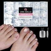 UNA GELLA puntas de uñas para dedos, caja de 504 piezas para uso doméstico y salón