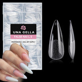 UNA GELLA: tips estileto gel largo, caja con 312 piezas para extensión rápida