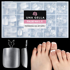 UNA GELLA: tapas de uñas cuadradas largas para dedos grandes, duraderas y fáciles de aplicar.