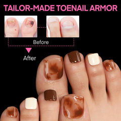 UNA GELLA tips uñas dedo grande pre-buff mate: adhesión rápida.