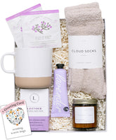 Unboxme Lavanda - cesta regalo de spa, aroma relajante para autocuidado.
