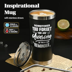 UNBOXMENT 20oz insulated mug keeps drinks warm