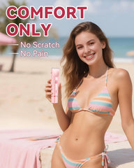 Dermawave Bikini Shaver 2.0, cabeza cerámica desmontable para limpieza fácil.