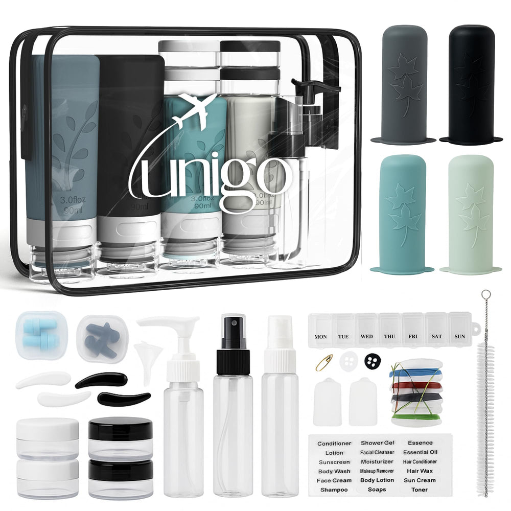 Botellas Unigo de 90 ml listas para rellenar y viajar