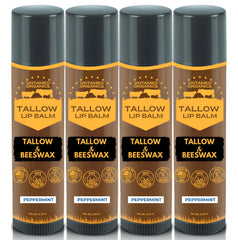 Untamed Organics bálsamo labial sebo puro, hidratación suave para labios secos.