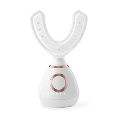upLift 5: dispositivo facial en mano para mejorar contornos con estimulación suave.