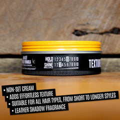 Uppercut Deluxe Texture Cream hands-application enables tactile definition.