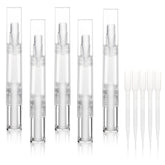 UPZIGS pack 5 plumas twist transparentes para aceites de cutícula, portable y fácil de rellenar