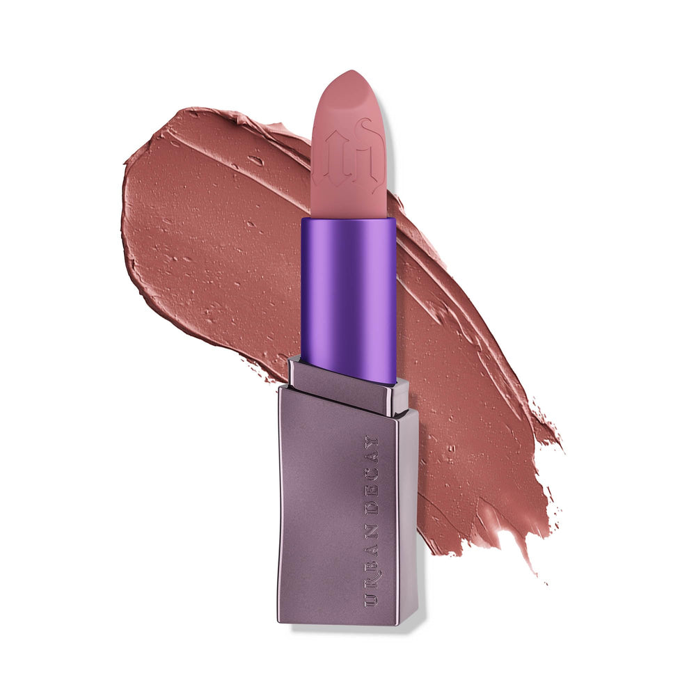 URBAN DECAY Vice Hydrating Lipstick Backtalk: labio mauve rosado, acabado mate y color duradero.