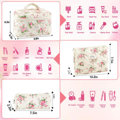 URSKYTOUS bolsa maquillaje grande con gran capacidad para cosméticos y viaje