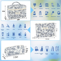 URSKYTOUS bolso pequeño floral ideal para maquillaje diario y esenciales