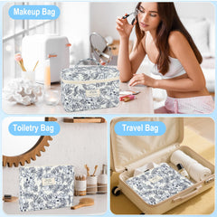 URSKYTOUS kit de maquillaje con capacidad amplia para organizar brochas y productos