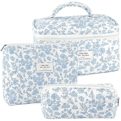 URSKYTOUS neceser de maquillaje acolchado con lazo, ideal para viaje y organización diaria.