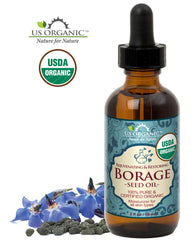US Organic Aceite de Borago, color dorado y aroma neutro para cosmética