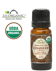 US Organic Cedroatlas: aroma amaderado en difusor para crear un entorno tranquilo.