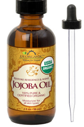 US Organic Jojoba Oil en bote, aceite frío prensado para piel suave