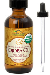US Organic Jojoba Oil en bote, aceite frío prensado para piel suave