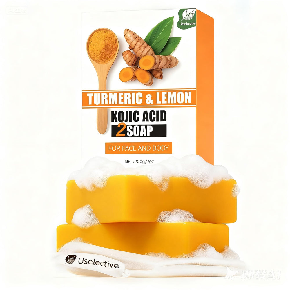 Jabón Uselective curcuma-limon: barra iluminadora para la piel