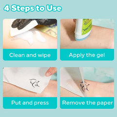 Usiriy Tattoo Transfer Gel muestra textura clara que facilita trazos nítidos.