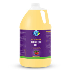 US+ Aceite de ricino puro prensado en frío para cabello y piel, hidratación suave.