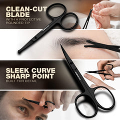 Tijeras Utopia Care con mango ergonómico, agarre estable para mayor control.