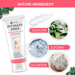 Uttse crema depilatoria área de traje de baño, uso cómodo y rápido.