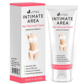 Uttse crema depilatoria íntima para el área de traje de baño, depila con suavidad y piel suave.