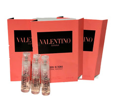 Valentino Donna Born In Roma Coral Fantasy, conjunto de 3 viales para viaje.