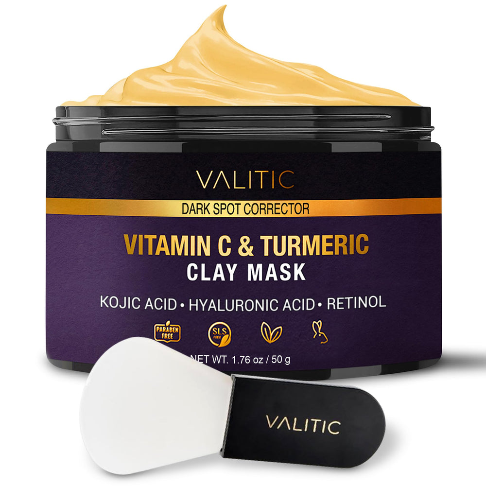 Mascarilla de arcilla VALITIC con vitamina C y cúrcuma para un efecto iluminador.