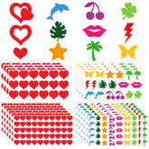VANALIA stickers bronceado, dos tamaños para colocación precisa en rostro y cuerpo.