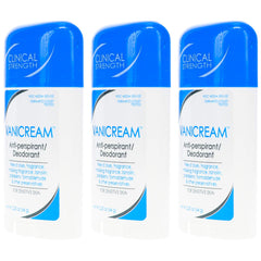 Vanicream barra antitranspirante piel sensible con aplicación suave y seca.