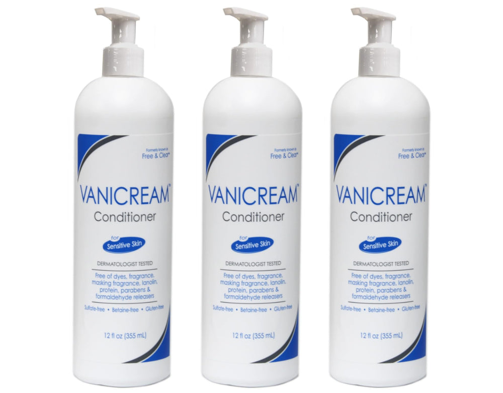 Vanicream Conditionneur sans colorant et sans parfum, bouteille prête à l'usage quotidien.