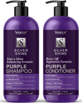 VanidoX brass-toning purple shampoo bottle front enhances cool-tone shine