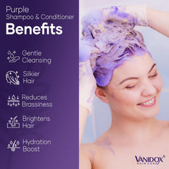 VanidoX purple shampoo lather close-up highlights rich foam for even coverage