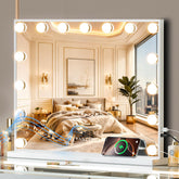 Vanitii Global: espejo Hollywood con luces LED para reflejo claro y maquillaje preciso.