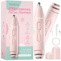 Vankoo face hair remover with LED front view showing precision capability for gentle removal