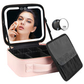 Estuche VANMRIOR con luz LED y espejo para retoques fáciles durante viajes.