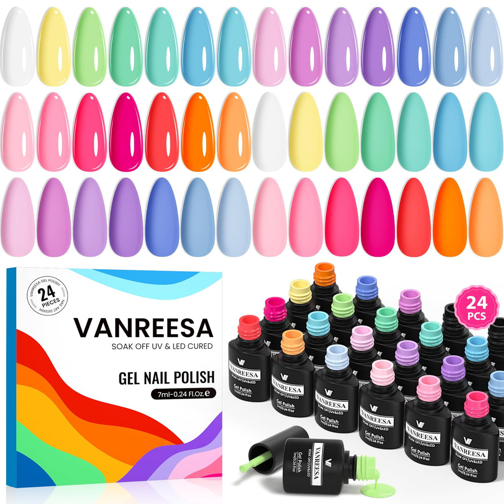 Kit VANREESA esmalte gel 21 tonos para manicuras versátiles