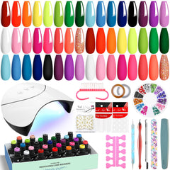 Vanreesa kit gel uñas 42 piezas para manicuras profesionales en casa.