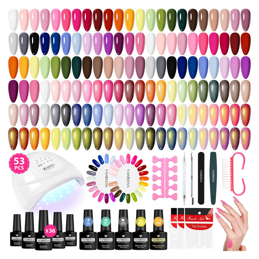 VANREESA kit de uñas gel con lámpara para manicura profesional en casa