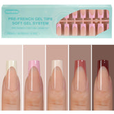 Tip gel français Vansiho carré 150pc, adhésion rapide pour ongles faits maison.