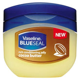 Vaselina Blueseal cacao manteca, frasco de 50 ml para hidratación suave de la piel.