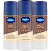 Vaseline Cocoa Shimmer Stick emballage pratique pour le sac et en déplacement.