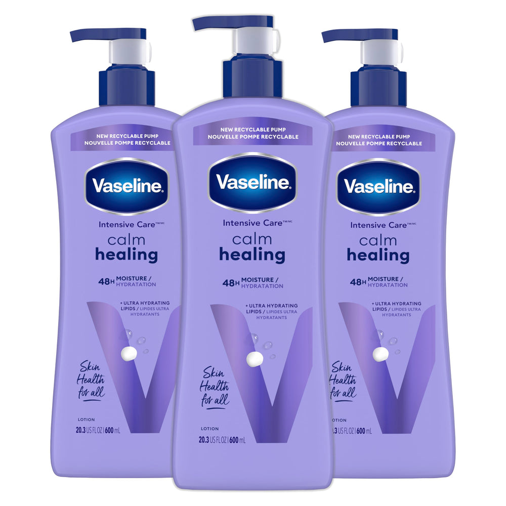 Vaseline Cuidado Intensivo Calmante Curativo Loción: botella para hidratación profunda.