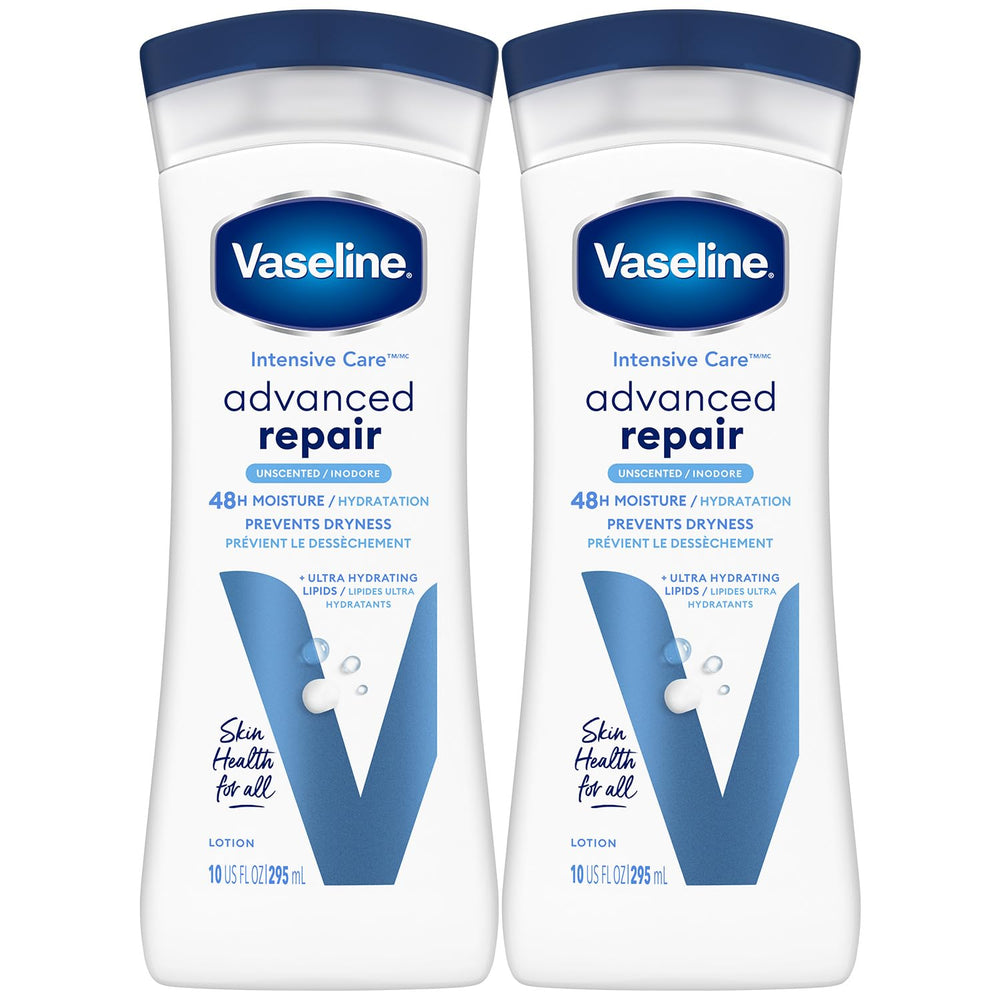 Vaseline Intensive Care Lotion sin fragancia en botella para uso diario.