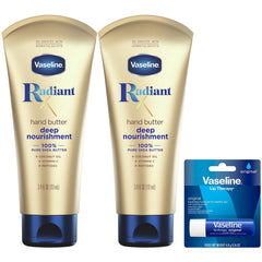 La crema de manos Vaseline Radiant X ofrece nutrición profunda y suavidad.