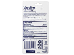 Vaseline Lip Therapy Advanced Formula, textura brillante, sensación sedosa al aplicar.